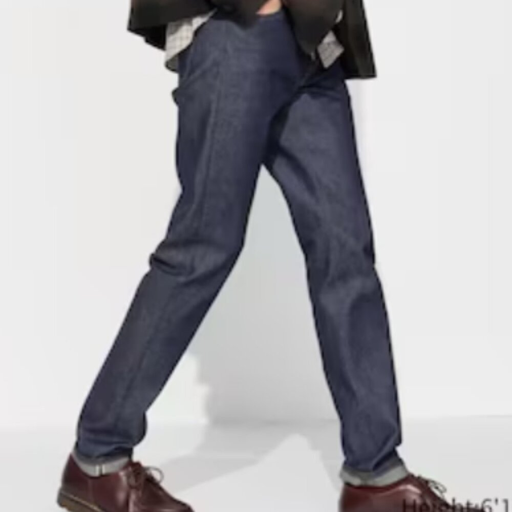 Uniqlo Men's Slim Jeans - Dark Blue